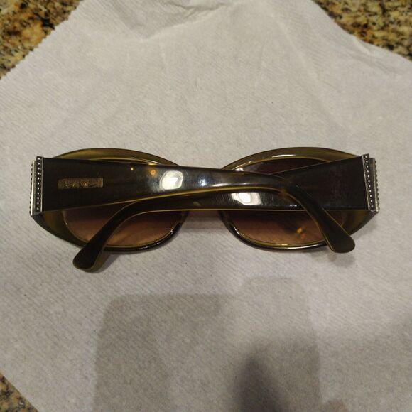 Nicole Miller Women's Versailles 57 17 130 Green Brown Sunglasses Rectangle - Picture 9 of 14